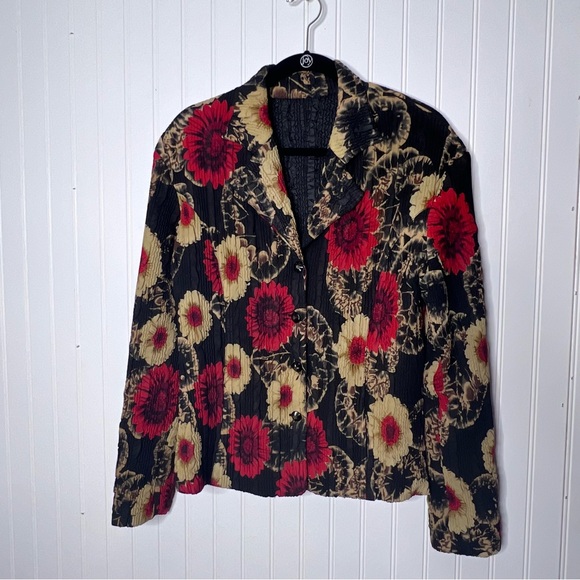 🚨Ubu Floral Reversible Semi Quilted Cardigan Jacket With Pockets - Picture 2 of 15